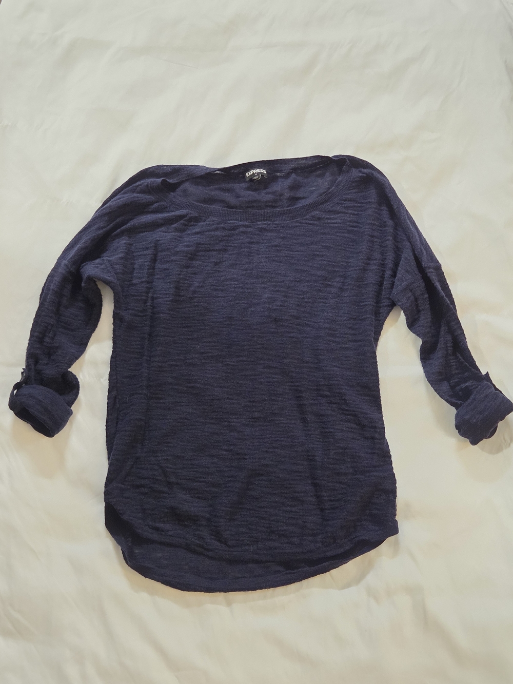 Express Women's Navy Blue Lightweight Top - M